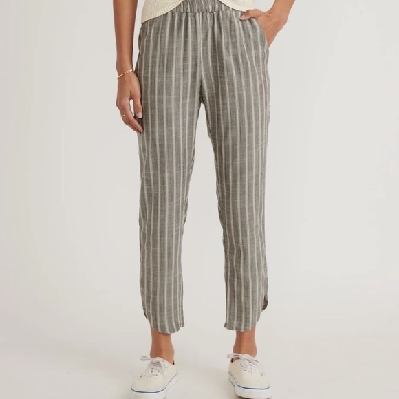Marine Layer Pants - Allison Pant in Navyand White Stripe